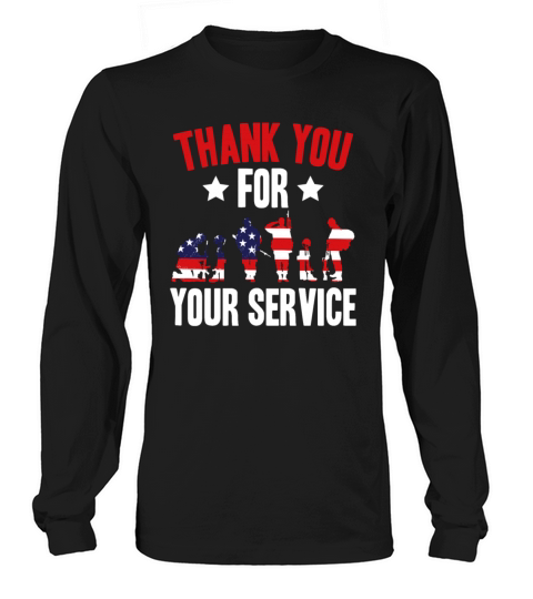 Veterans Day Thank You For Your Service Long sleeved Unisex