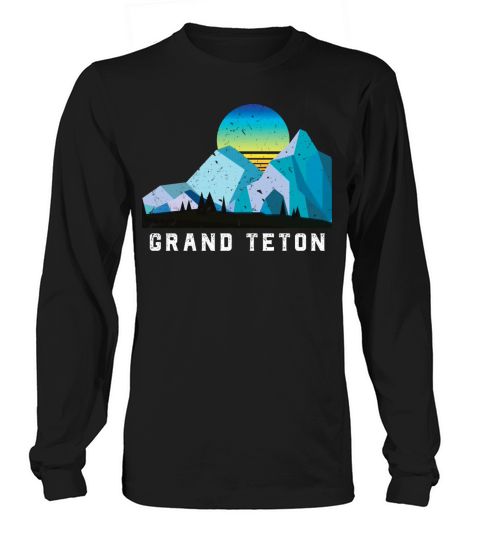 Vintage Grand Teton Retro National Park Long sleeved Unisex