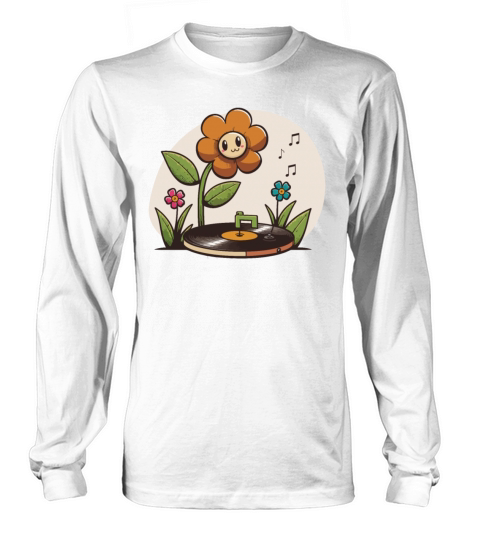 Vinyl Record Player Flower Lover Record Collector Long sleeved Unisex