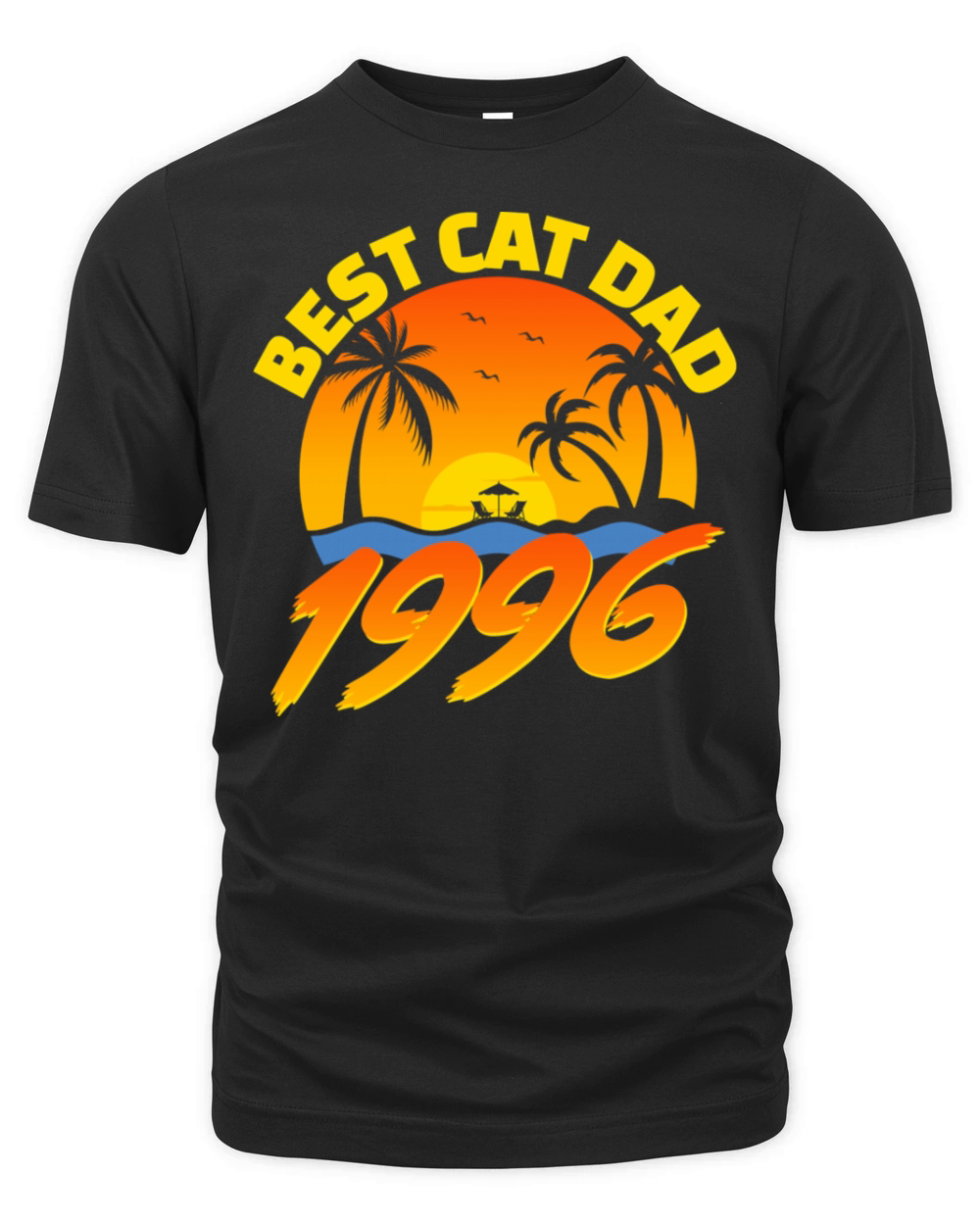 Best Cat Dad 1996 Fathers Day Gifts Organic Unisex T-shirt