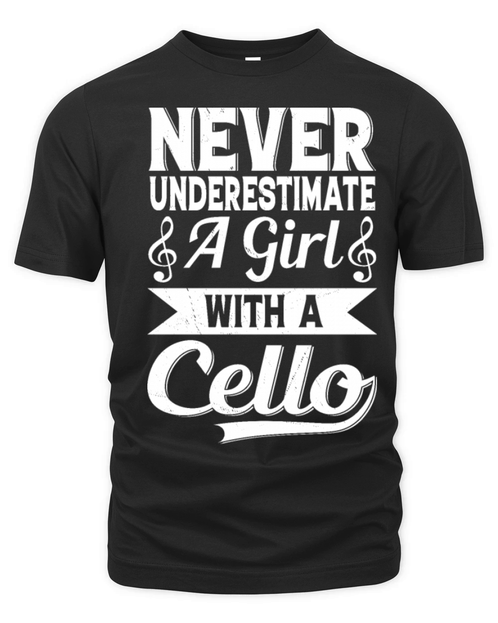 Never Underestimate A Girl With A Cello player Organic Unisex T-shirt