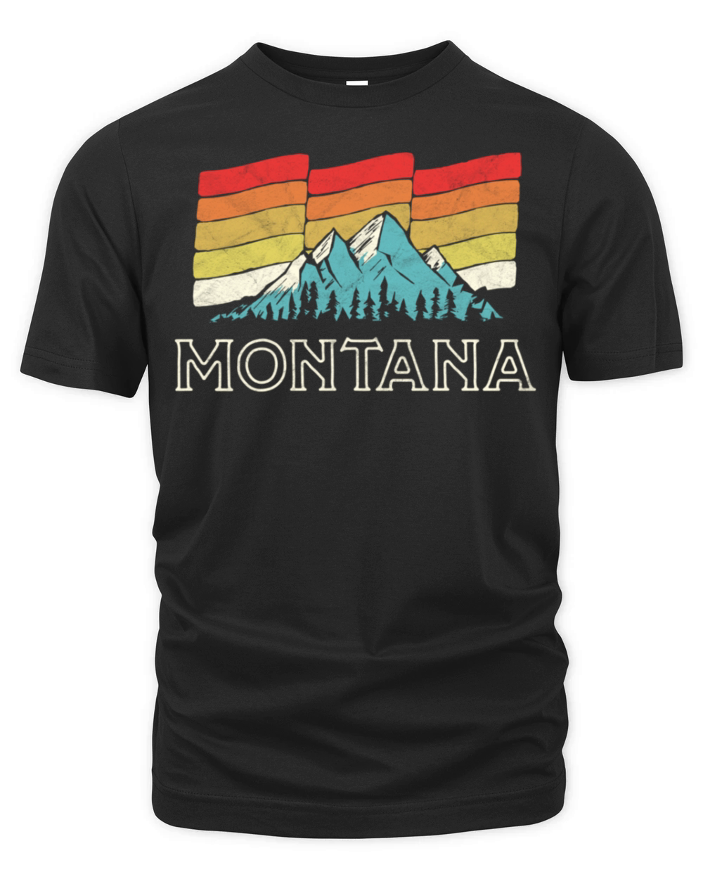 Retro Montana Mountains Vintage Organic Unisex T-shirt