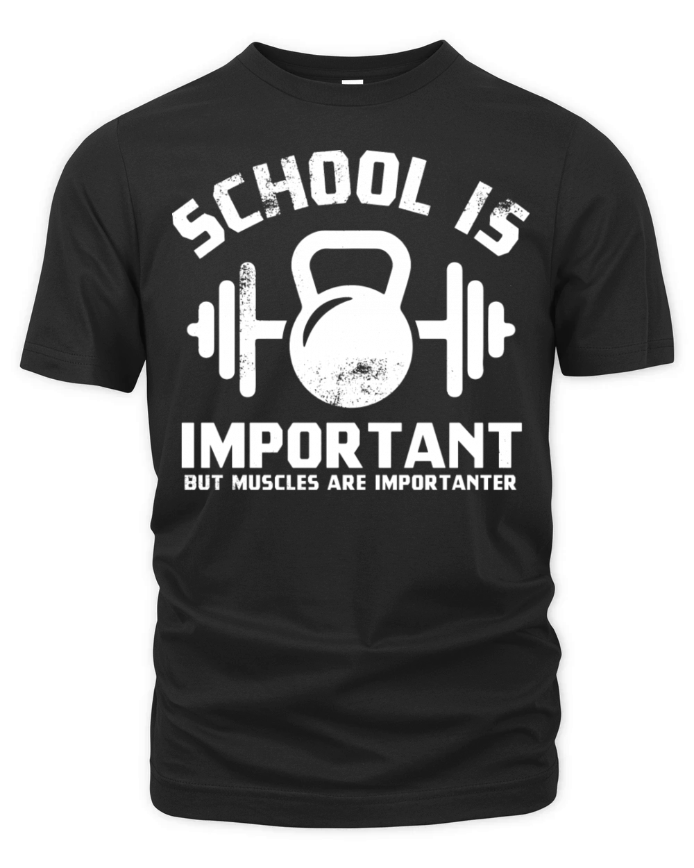 School Is Important But Muscles Are Importanter Organic Unisex T-shirt