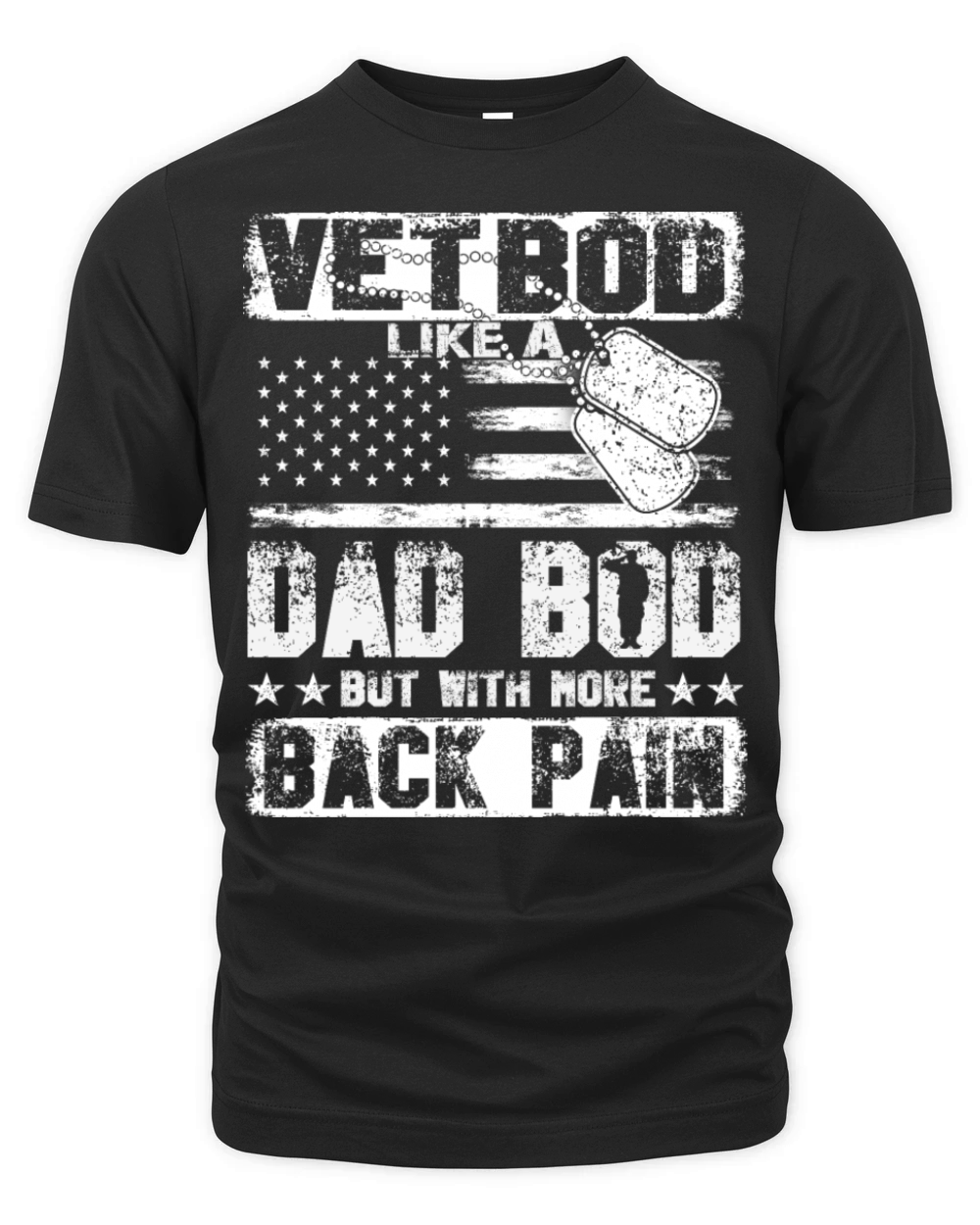 Vet Bod Like A Dad Bod But More Back Pain Retro Organic Unisex T-shirt