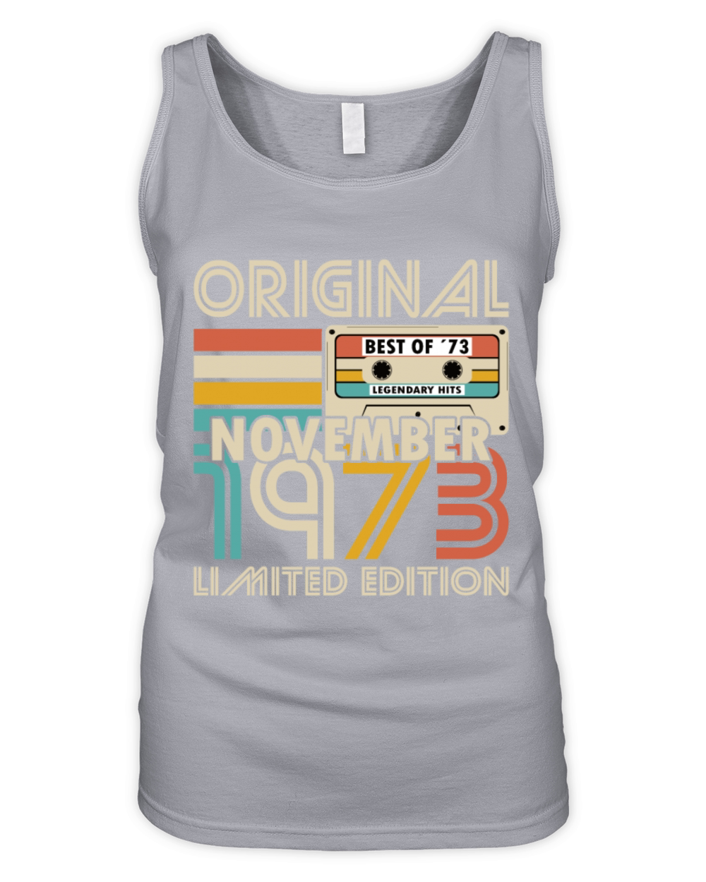 50th birthday november 1973 original 1973 Organic Women's Tank Top