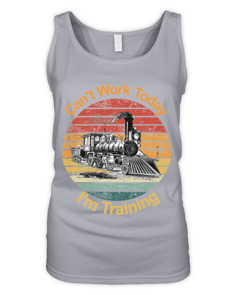 I m Training Railroad Fan Vintage Steam Train Organic Women's Tank Top