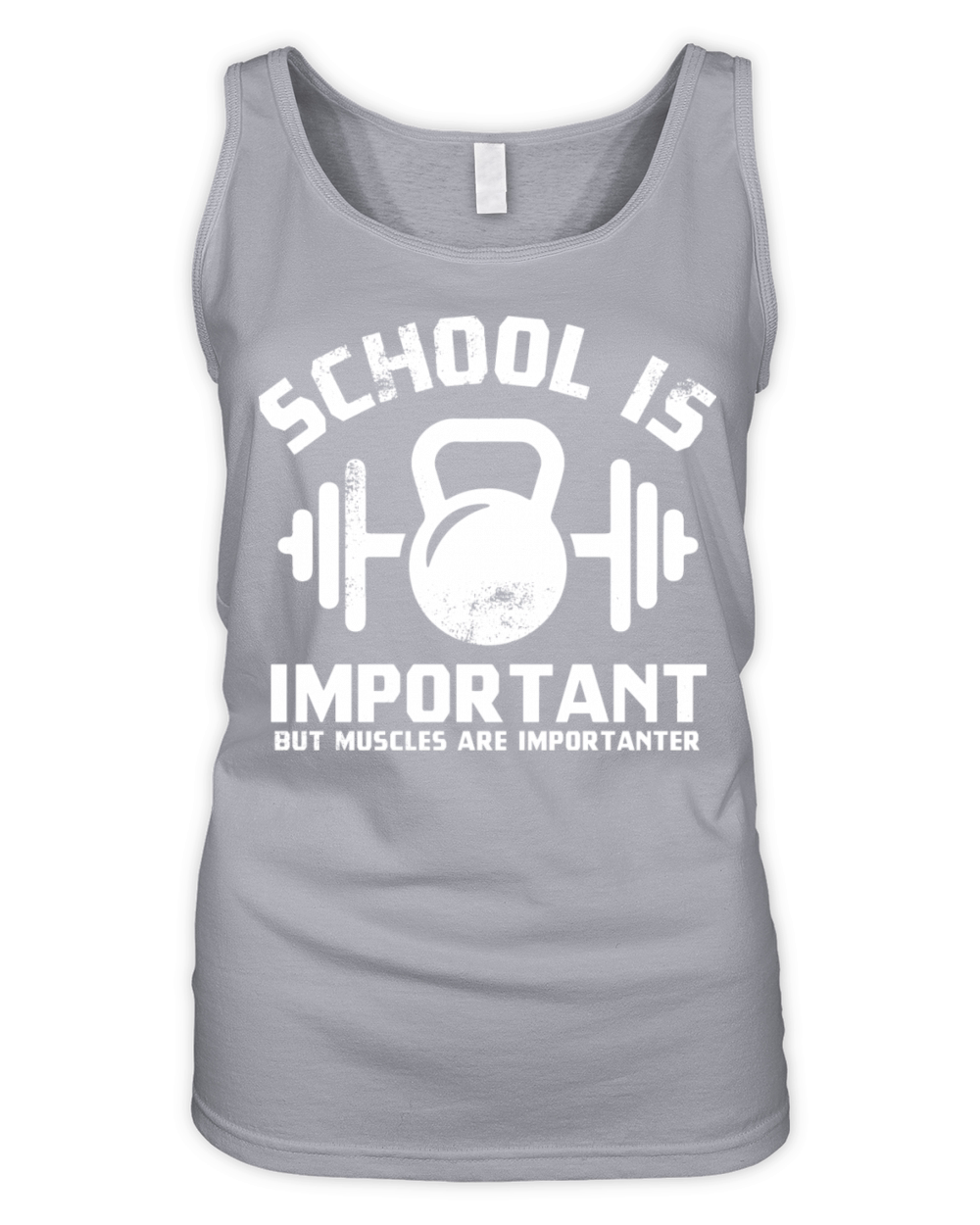 School Is Important But Muscles Are Importanter Organic Women's Tank Top