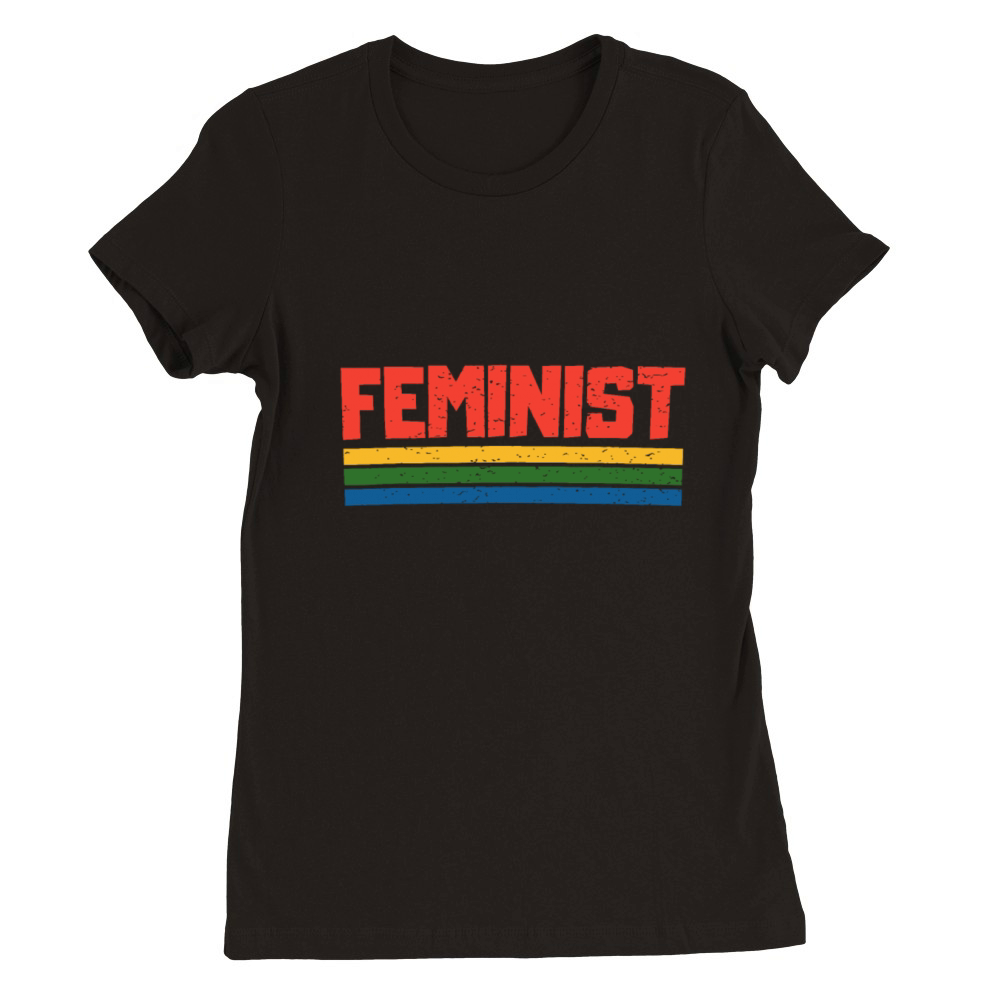 Retro vintage feminist 70s feminismgender equality Premium Womens Crewneck T-shirt