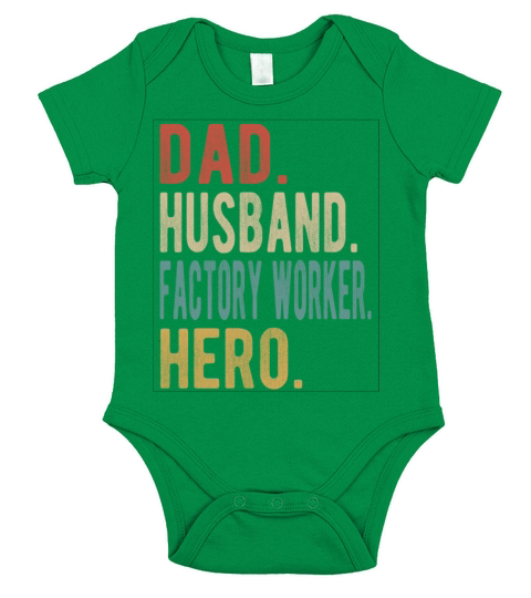 Factory Worker Dad Husband Hero Short Sleeve Baby One-Piece