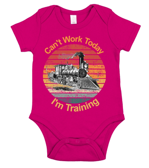 I m Training Railroad Fan Vintage Steam Train Short Sleeve Baby One-Piece