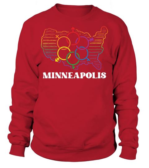 Minneapolis Pride Flag Pride Month LGBTQ Flag LGBT Sweatshirt Unisex
