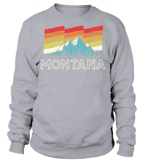 Retro Montana Mountains Vintage Sweatshirt Unisex