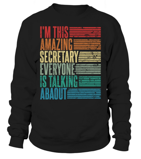 Vintage Secretary Profession Gift Retro Sweatshirt Unisex