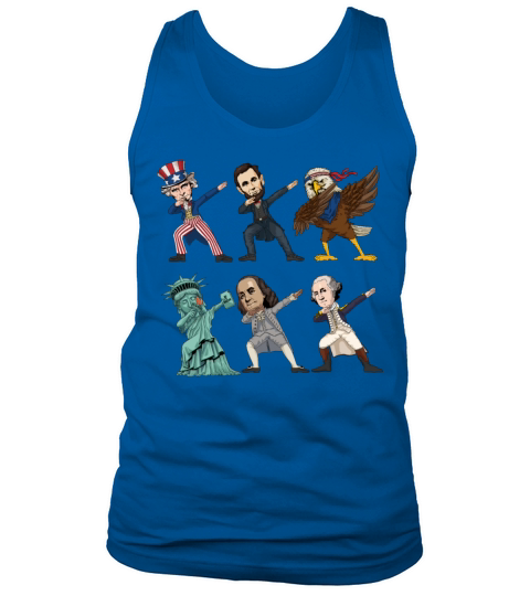 Dabbing Uncle Sam And Friends 4th Of July Boys Tank Top Unisex