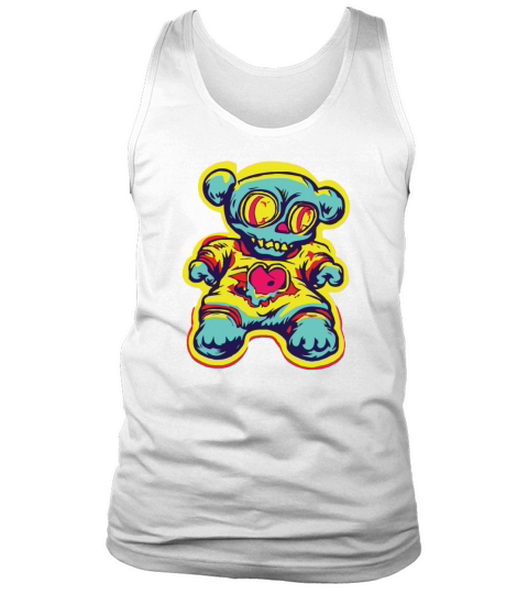 Horror Scary Bear Halloween Nosferatu Bear Tank Top Unisex