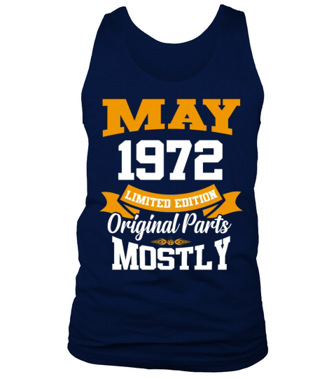 May 1972 Vintage Birthday Present Tank Top Unisex