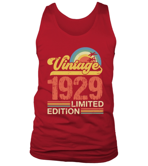 Retro Vintage 1929 Limited Edition Tank Top Unisex