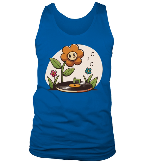 Vinyl Record Player Flower Lover Record Collector Tank Top Unisex