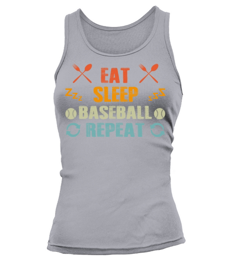 Eat Sleep Baseball Repeat Funny Vintage Baseball Tank top Woman