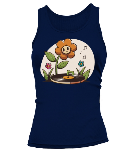Vinyl Record Player Flower Lover Record Collector Tank top Woman