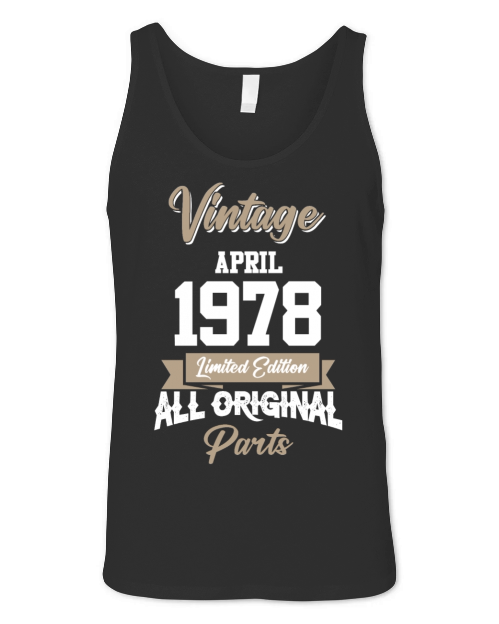 April 1978 Vintage Birthday Present Unisex Jersey Tank