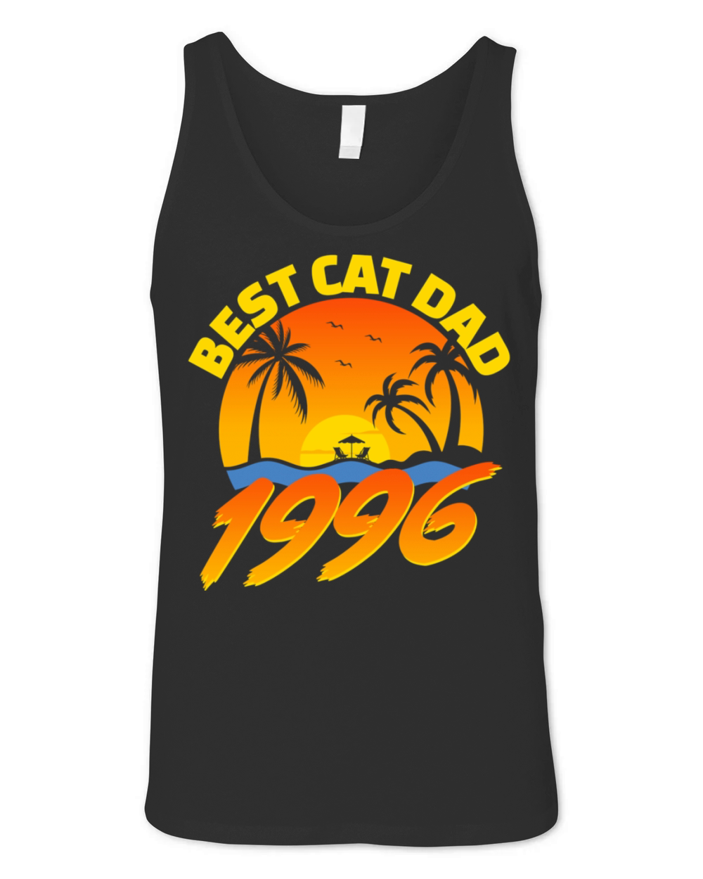 Best Cat Dad 1996 Fathers Day Gifts Unisex Jersey Tank