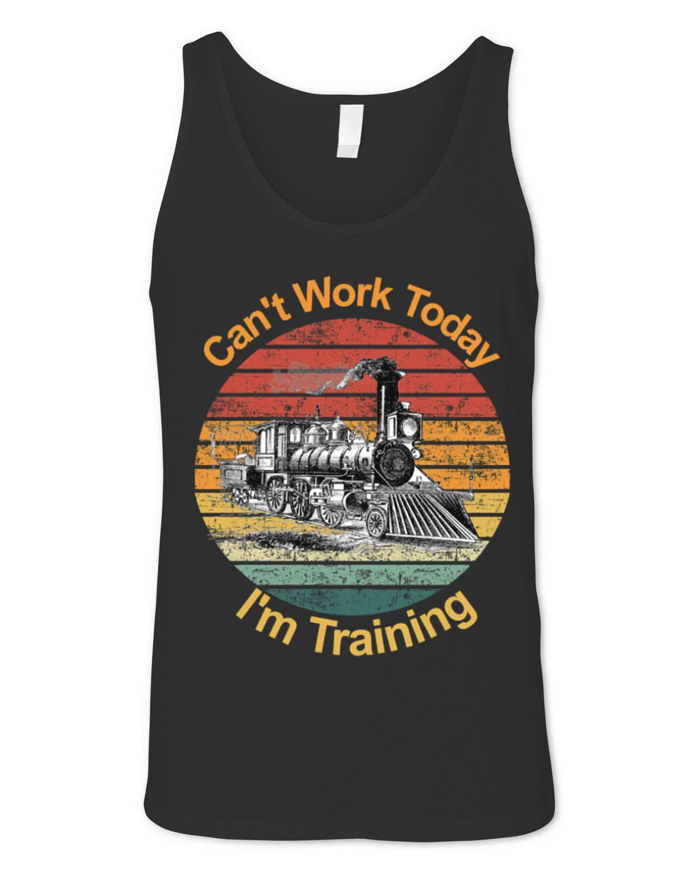 I m Training Railroad Fan Vintage Steam Train Unisex Jersey Tank