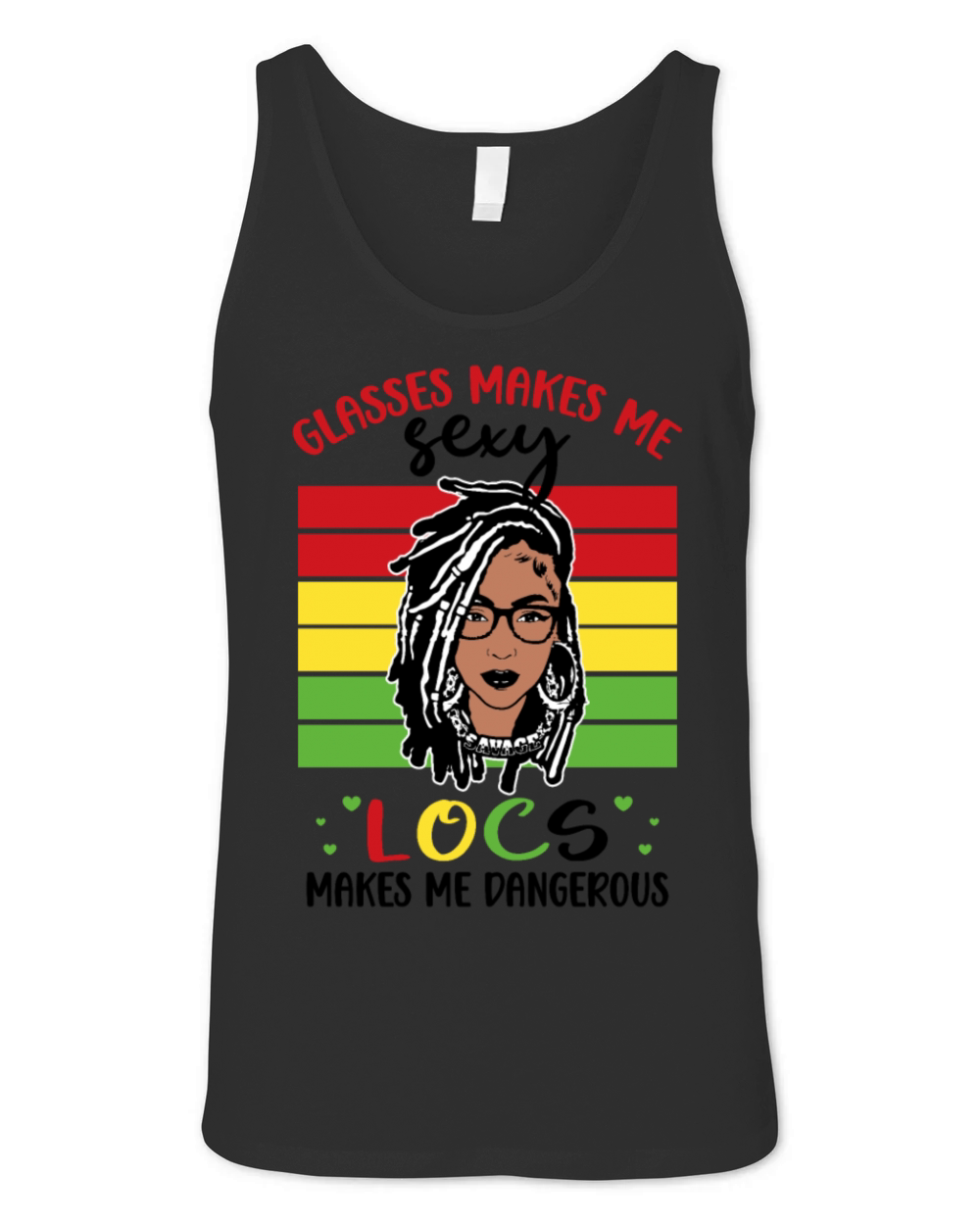 Its the Locs For Me - Afro Hair Black American Unisex Jersey Tank