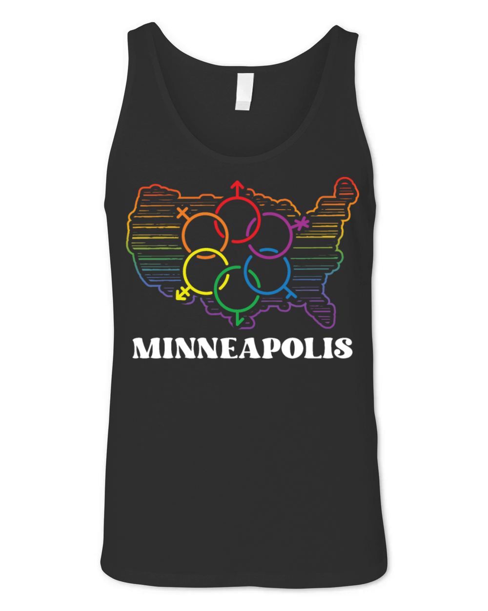 Minneapolis Pride Flag Pride Month LGBTQ Flag LGBT Unisex Jersey Tank