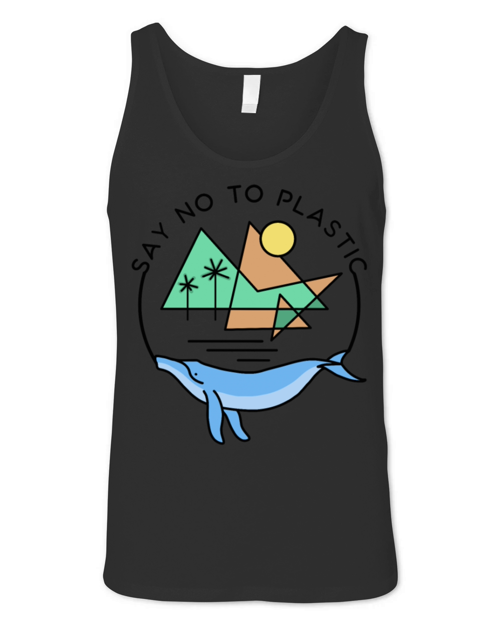 SAY NO TO PLASTIC OCEAN Unisex Jersey Tank