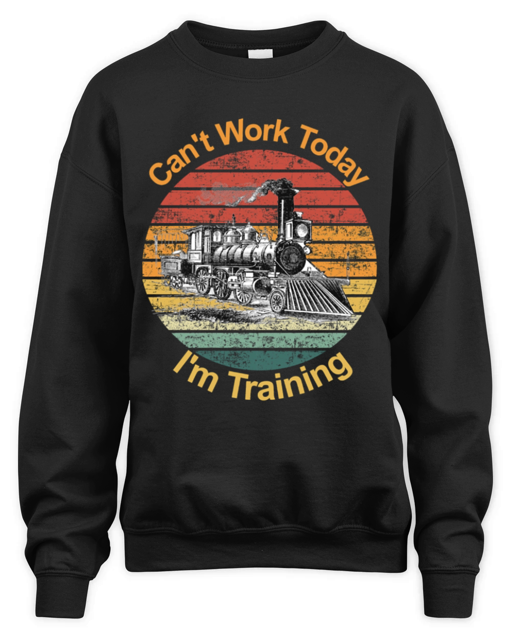I m Training Railroad Fan Vintage Steam Train Unisex Premium Crewneck Sweatshirt