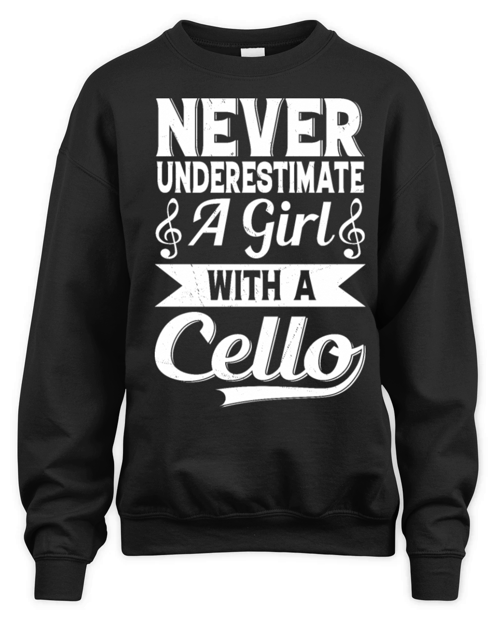 Never Underestimate A Girl With A Cello player Unisex Premium Crewneck Sweatshirt