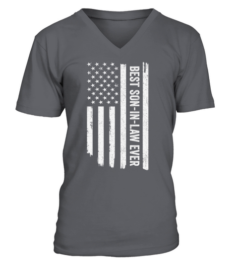 Best Son-In-Law Ever US American Vintage Flag Pun V-Neck T-shirt