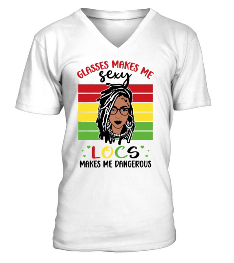 Its the Locs For Me - Afro Hair Black American V-Neck T-shirt