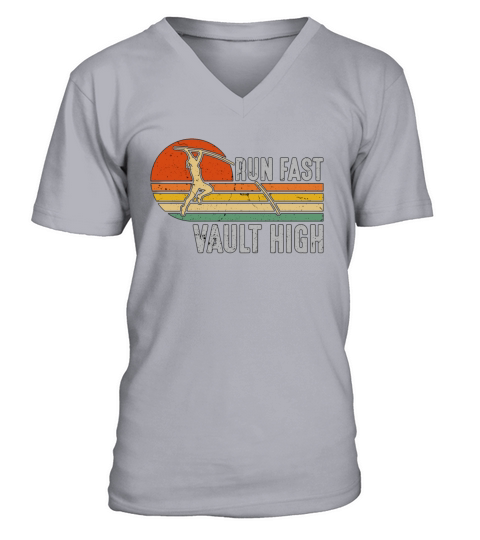 Pole Vault Run Fast Vault High Athletics Jump Pole V-Neck T-shirt