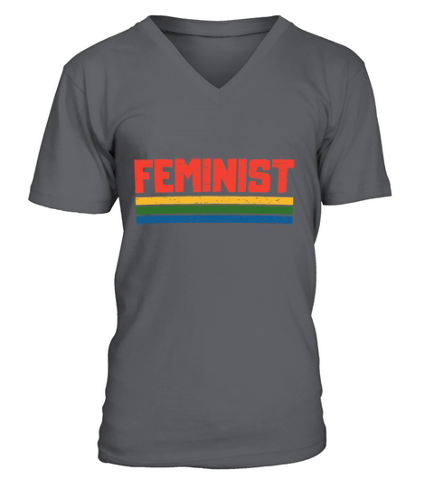 Retro vintage feminist 70s feminismgender equality V-Neck T-shirt