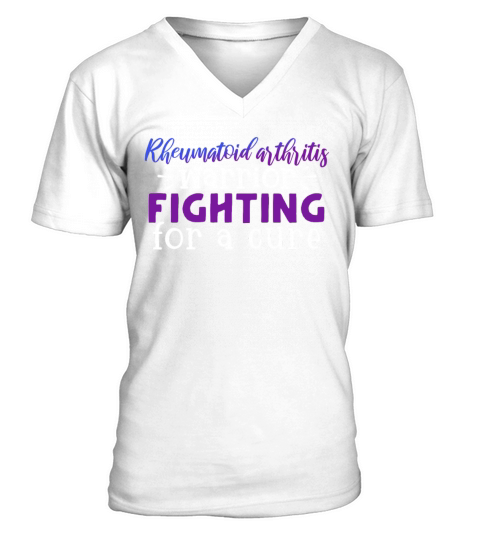 Rheumatoid Arthritis Warrior Fighting For A Cure V-Neck T-shirt