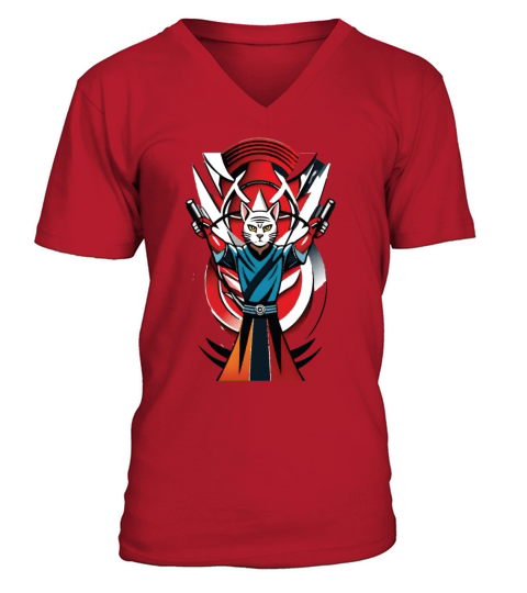shinobi cat V-Neck T-shirt