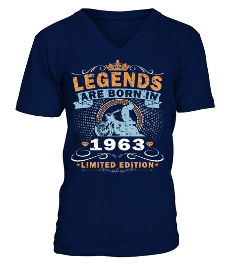 Vintage motorcycle 1963 60th anniversary V-Neck T-shirt