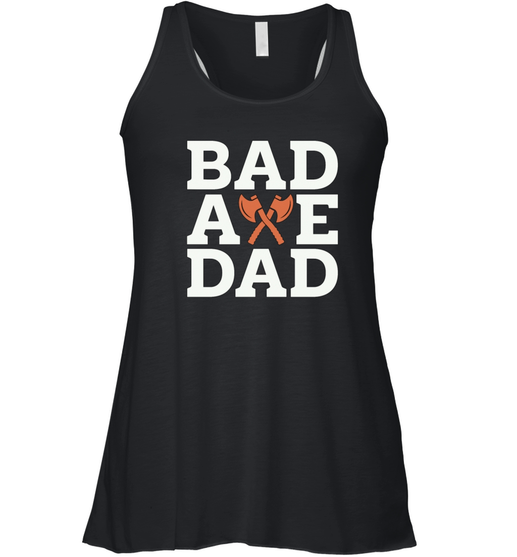 Axe Throwing Bad Axe Dad Hatchet Thrower Bullseye Women's Flowy Tank Top
