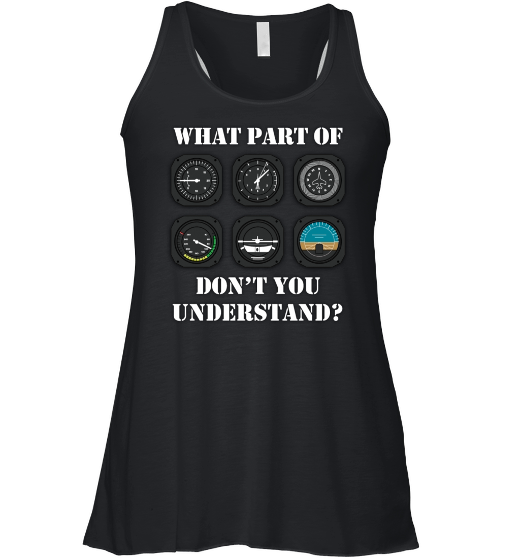 Funny Pilot - Aviation Airline Pilot Instruments Women's Flowy Tank Top