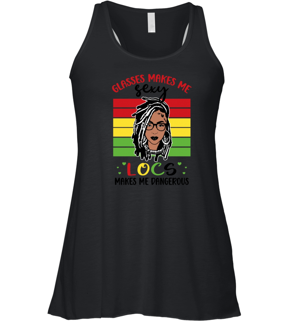 Its the Locs For Me - Afro Hair Black American Women's Flowy Tank Top