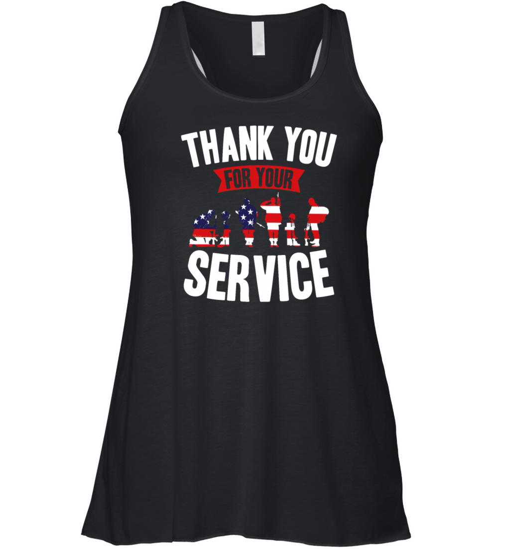 Veterans Day Thank You For Your Service Women's Flowy Tank Top