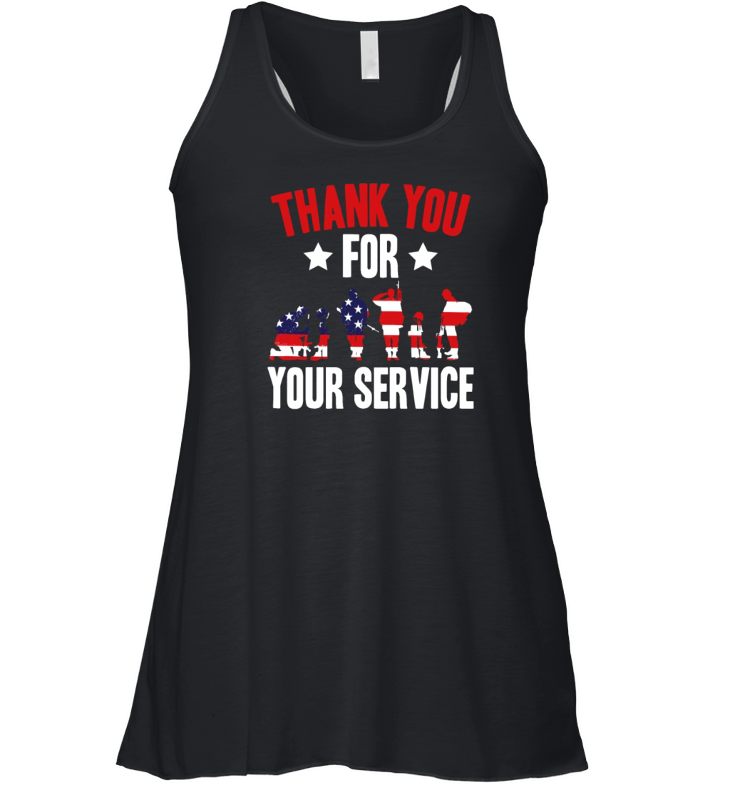 Veterans Day Thank You For Your Service Women's Flowy Tank Top