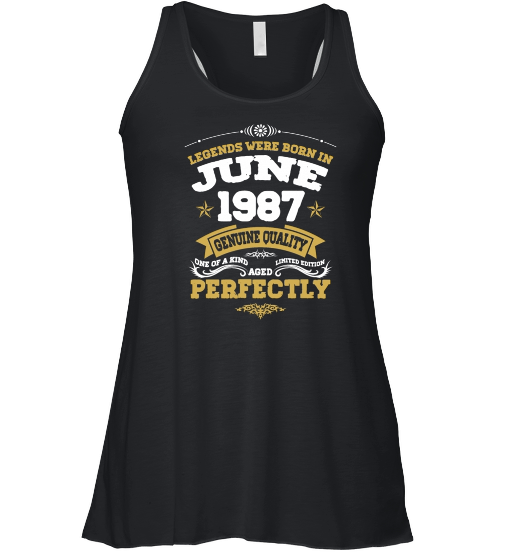 Vintage Aged To Perfection June 1987 Women's Flowy Tank Top