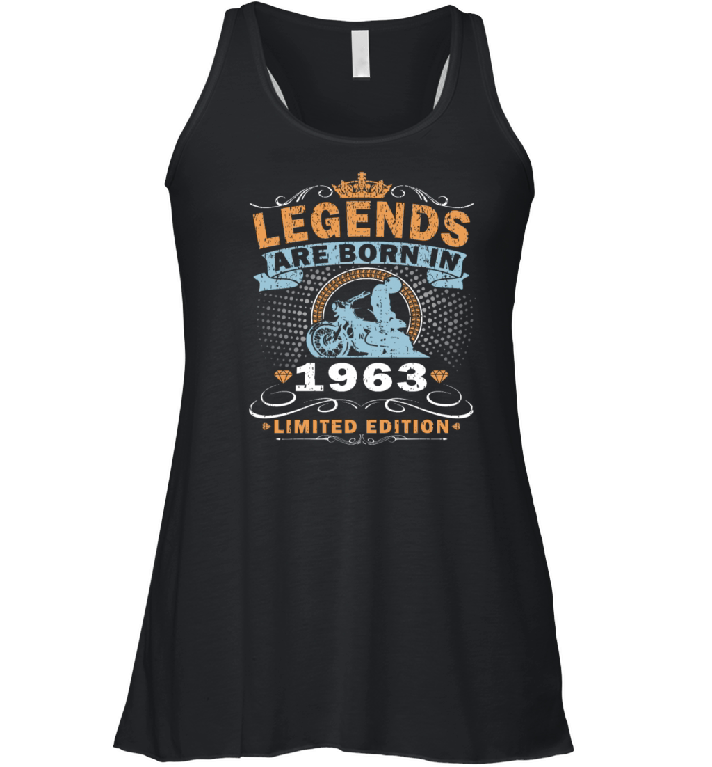 Vintage motorcycle 1963 60th anniversary Women's Flowy Tank Top