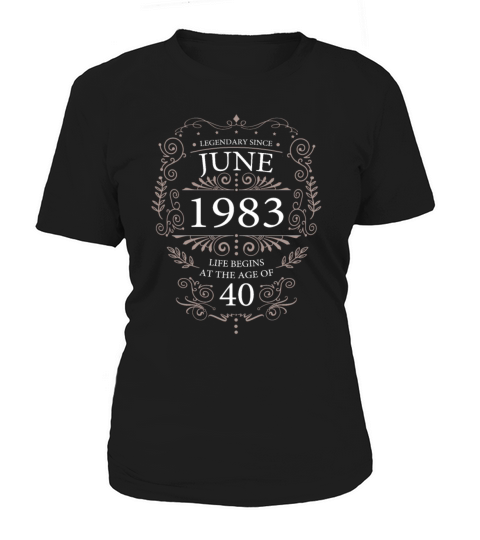 40th Birthday Gifts June 1983 Vintage Women's T-Shirt