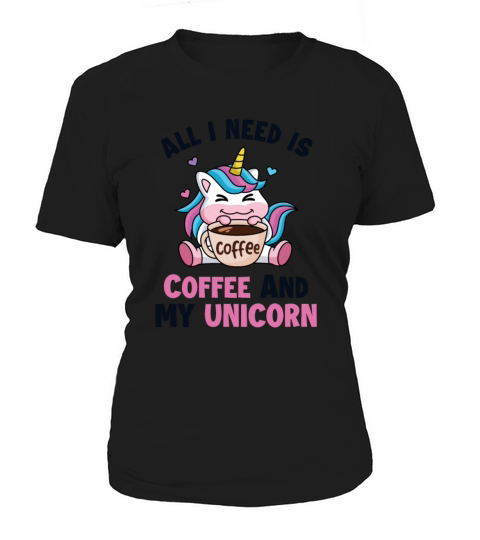 Coffee and my Unicorn Barista Queen Latte Art Women's T-Shirt