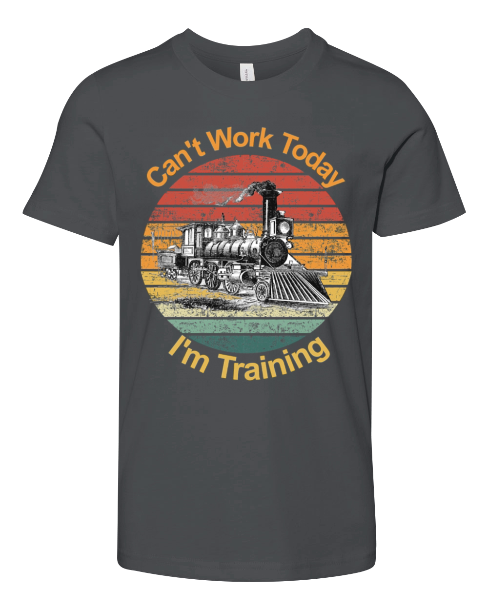 I m Training Railroad Fan Vintage Steam Train Youth Unisex Jersey Tee