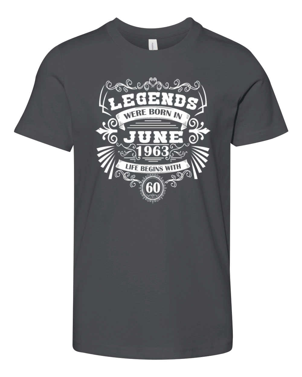 Legends were born in June 1963 Youth Unisex Jersey Tee